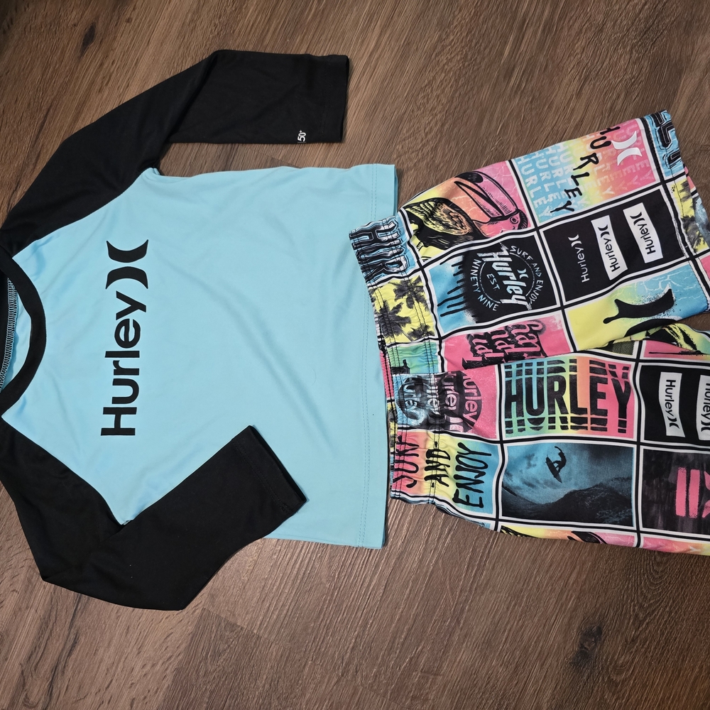 Hurley Swim Trunks/rashguard 18 Month